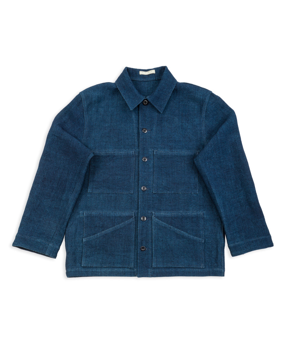 Gorsch Thick Linen Over Jacket - Ryukyu Indigo - Standard & Strange