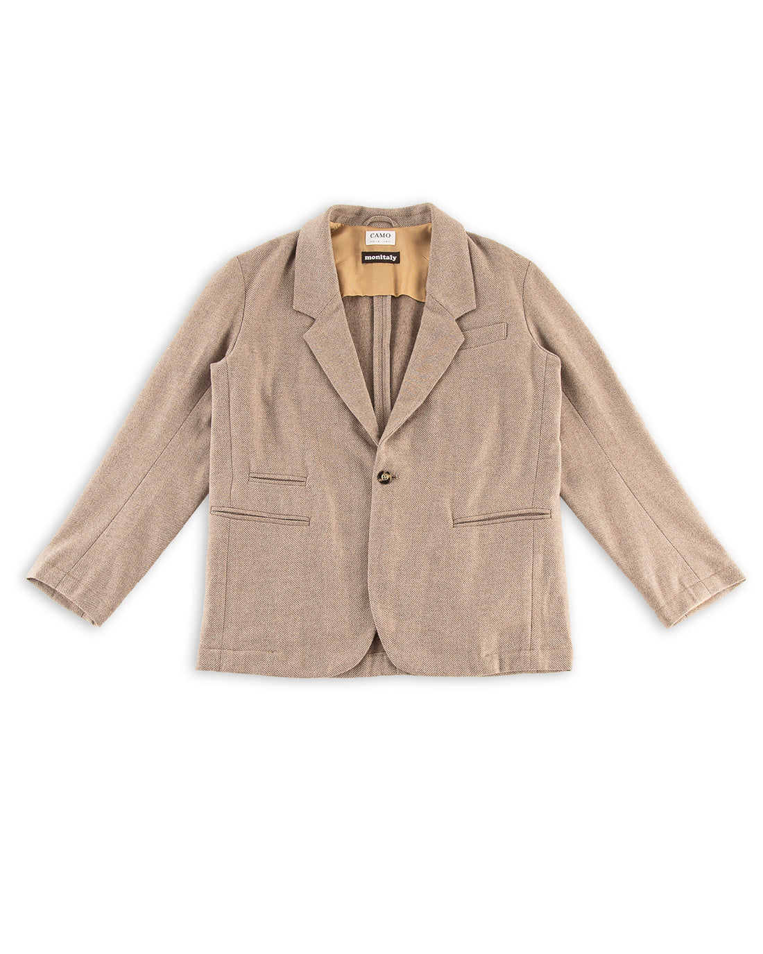 Monitaly Drop Lapel Blazer - Wool Herringbone - Standard & Strange